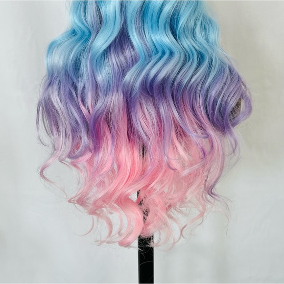 Unicorn Color 28” Premium Fiber Lace Front Wig for Easter/Events - Picture 10 of 11